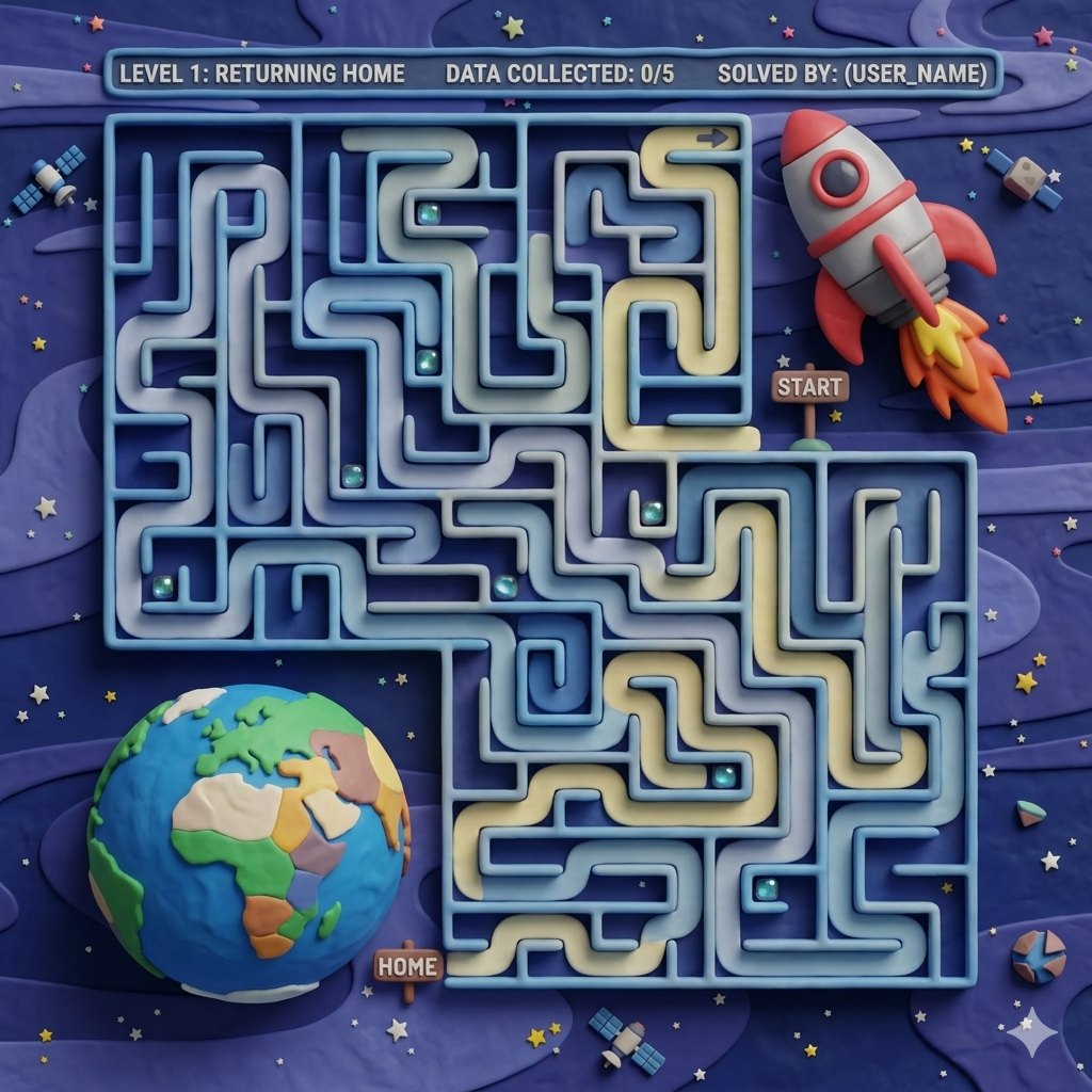 A maze puzzle game — agent reasoning